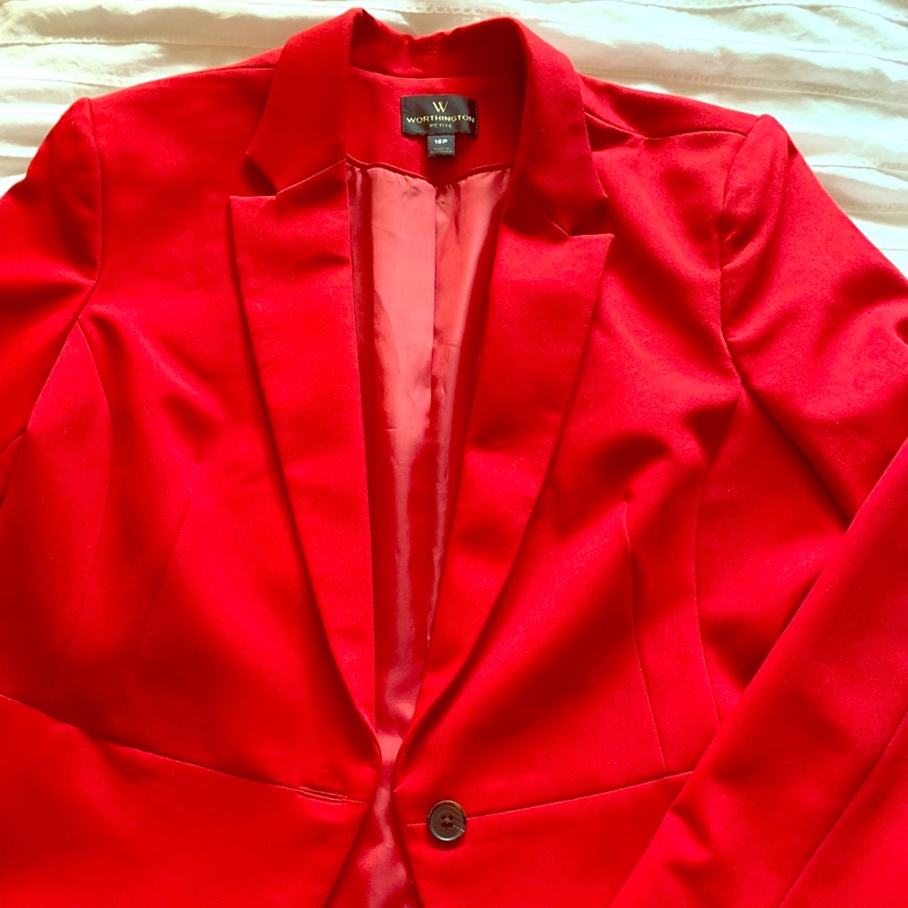 Worthington Red Blazer 16p